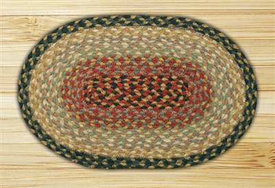 Oval Trivet - Burgundy/Gray/Cream