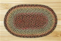 Oval Trivet - Burgundy/Black/Sage