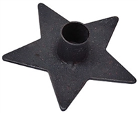 Iron Star Taper Candle Holder