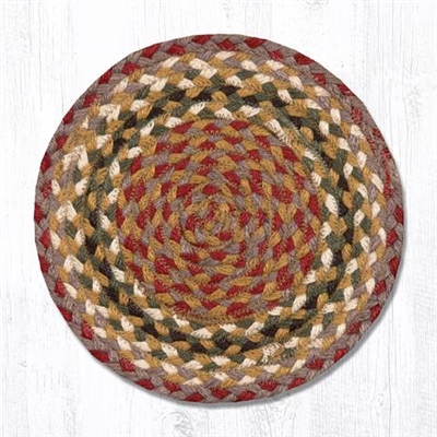 Round Trivet - Olive/Burgundy/Gray