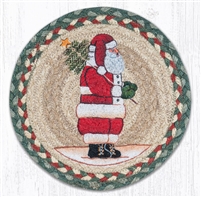 Round Trivet - Santa