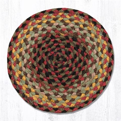 Round Trivet - Burgundy/Black/Sage