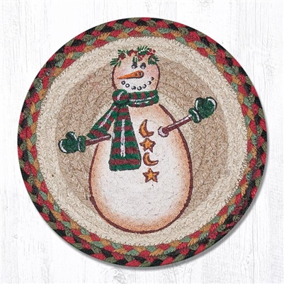 Round Trivet - Moon & Star Snowman
