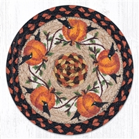 Round Trivet - Pumpkin Crow