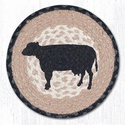 Round Trivet - Cow Silhouette