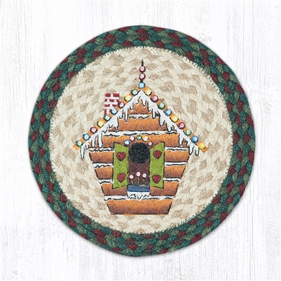 Round Trivet - Gingerbread House