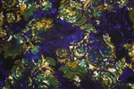 Blue and Teal Polyester Crepe, 58" wide