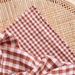 Vishy (Gingham) in Chestnut and Off-White - 58" wide