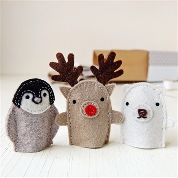 Winter Friends Finger Puppet Sewing Kit