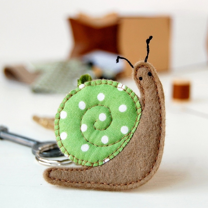 Snail Keyring Sewing Kit