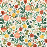 Poppy Fields in Cream Cotton Fabric - 44/45" wide