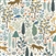 Menagerie Cream Metallic Cotton Fabric - 44/45" wide