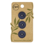 Recycled Paper - Round 4 hole  Blue, 18 mm 3ct