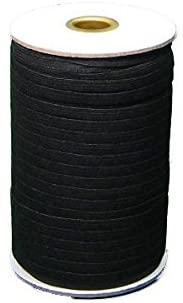 Knitted Elastic, black - 3/8" inch wide, price per yard