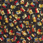 Nautical Flags Cotton Fabric, 56" wide