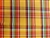 Gold, Navy, Orange, Green and White Plaid Cotton, 58" wide
