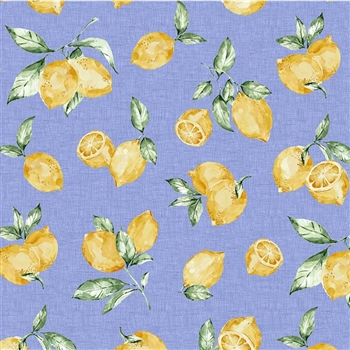 Limoni on Blue from the Limoncello collection, 44/45" wide