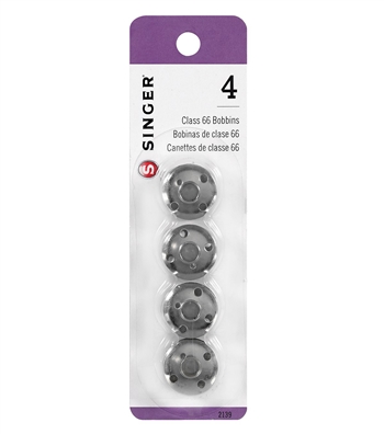 Sewing Machine Bobbins, Metal - Pack of 4