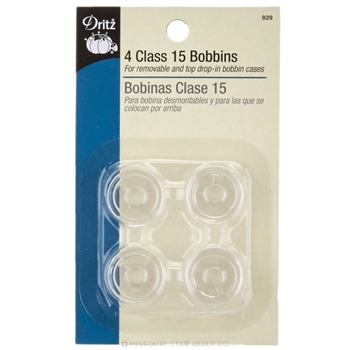 Dritz Class 15 Plastic Bobbins - Pack of 4