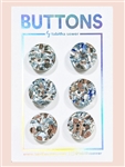 Silver Glitter Confetti Classic Buttons