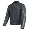 Band of Brothers Leather and Denim Jacket (Black)
