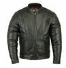 Men's Vented Leather Sport Bike Style Jacket With Gun Pockets