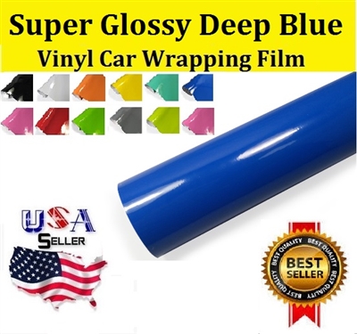 Car Wrapping Film - Super Glossy Deep Blue (60in X 65ft) Out of Stock