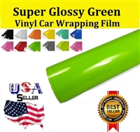 Car Wrapping Film - Super Glossy Green (60in X 65ft)