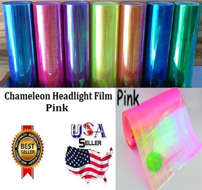 Chameleon Headlight Film-Pink (12in X 32ft)