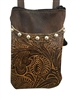 Brown Leaf Cell Phone Hip Bag