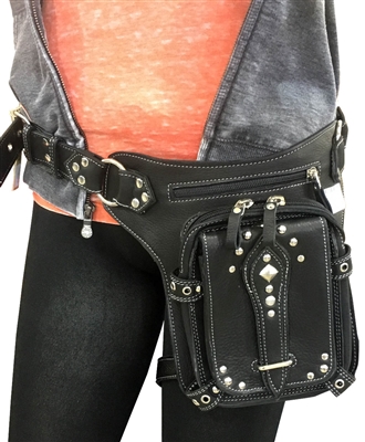 Mercury Star Leather Pocket Belt