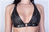 Full Stud Leather Bra with Suede Lining
