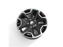 Wheel 17 Inch JK Rubicon Semi Gloss Black With Machined Accents - 1XA50RXFAA