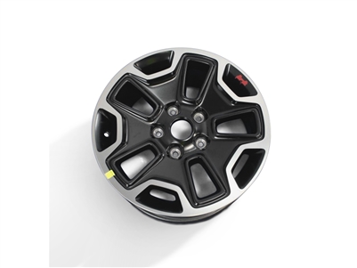 Wheel 17 Inch JK Rubicon Semi Gloss Black With Machined Accents - 1XA50RXFAA