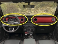 Dashboard Trim Kit - Rubicon Red - 6AB21SRRAA-6AB28SRRAD