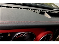 Dashboard Trim Kit - Top Dash Pad - Rubicon Black Leather / Red - 6AC121R3AC