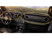 Dashboard Trim Kit - Black Leather / White - 6AC241A3AA-6AC261A3AD