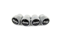 Wheel Valve Stem Caps Silver W/ Jeep Logo - 82213628AB