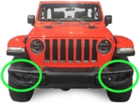 Front Rubicon Steel Stubby Bumper End Caps - 82215115AB