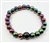 Rainbow Hematite Stretchy Beaded Bracelet - Wrist Mala Prayer Beads