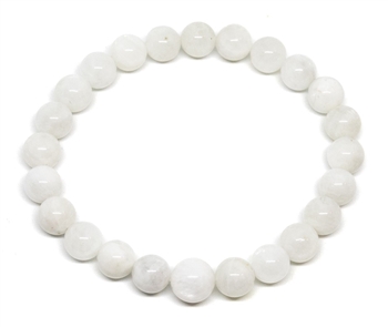 Moonstone Stretchy Beaded Bracelet - Wrist Mala Prayer Beads