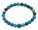 Apatite Stretchy Beaded Bracelet - Wrist Mala Prayer Beads - 8mm
