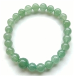 Green Aventurine Stretchy Beaded Bracelet - Wrist Mala Prayer Beads 8mm