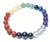 Real Gemstone Chakra Beaded Bracelet - Wrist Mala Prayer Beads 8mm