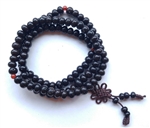 Black Lotus Seed 108 Bead Mala - Prayer Beads - 6x8mm Beads
