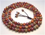 Dragon Blood Wood, Purpleheart Wood and Tiger Aloeswood 108 Bead Mala Prayer Beads