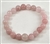 Long Size Rose Quartz Beaded Bracelet - Wrist Mala Prayer Beads - 10mm (2 Pack)
