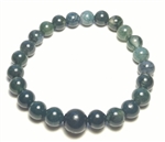 Long Size Moss Agate Stretchy Beaded Bracelet 8mm (4 Pack)