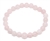 Small Size Rose Quartz Stretchy Beaded Bracelet - Wrist Mala Prayer Beads 8mm - For Small Wrists