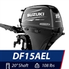 Suzuki 15 HP DF15AEL Outboard Motor